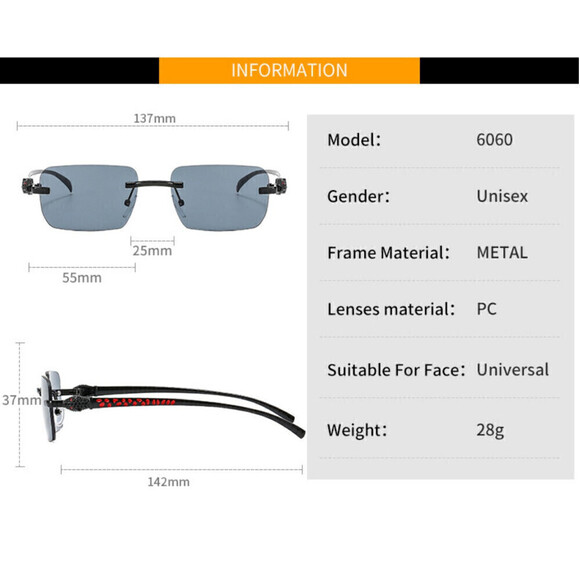 Unisex Small Framed Sunglasses In Gray - Picture 3 of 3